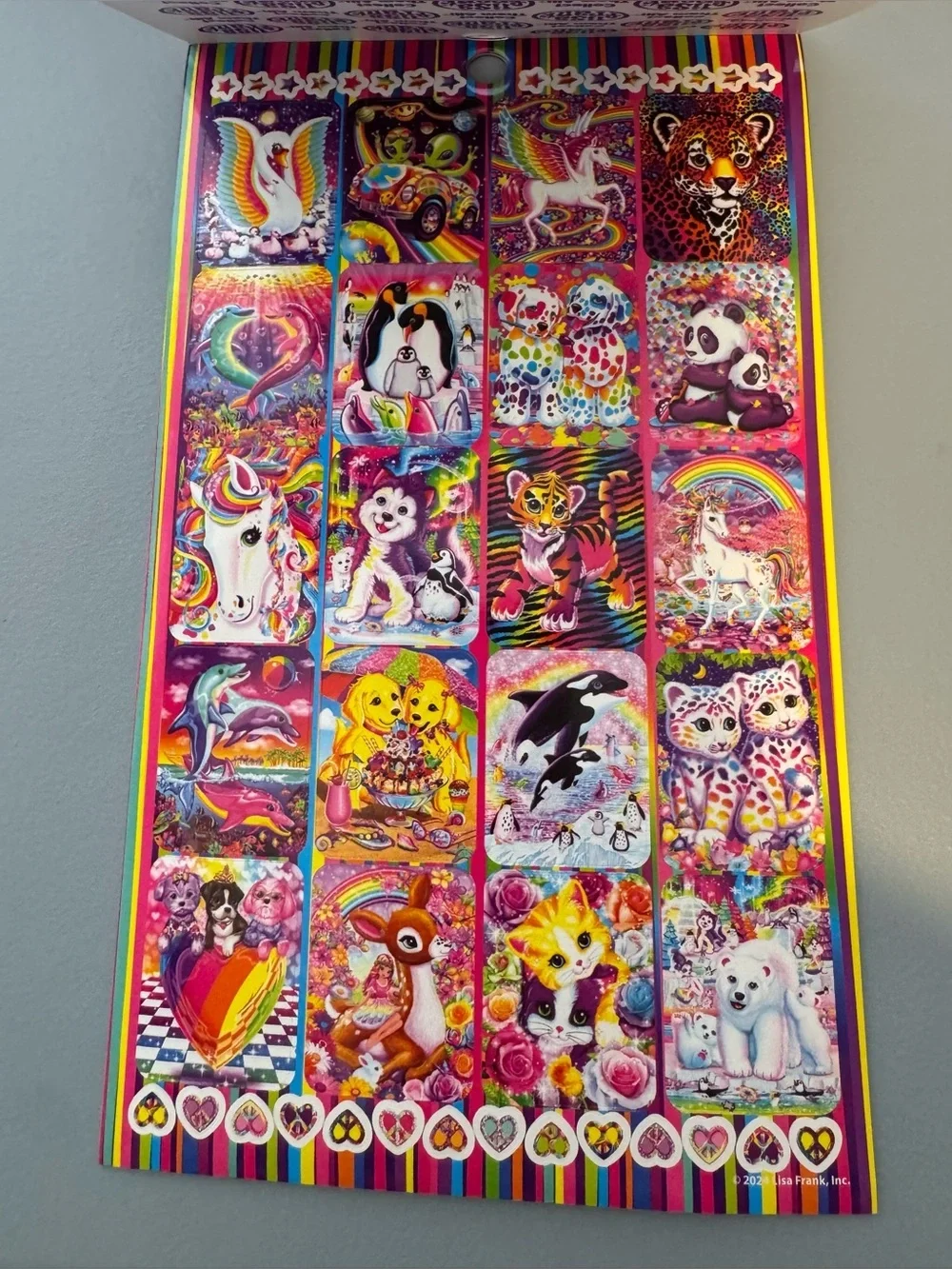 Lisa Frank Rainbow 600+ Sticker Collection - Multicolor colorful vibrant